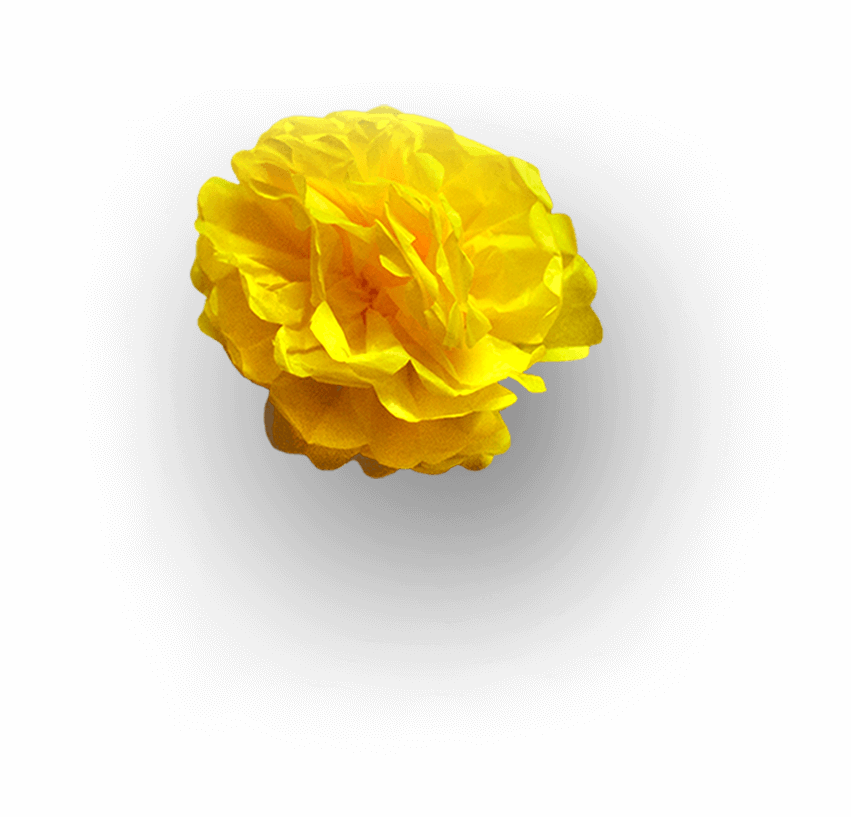 Flor de Papel Amarilla